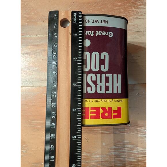 Hershey's Cocoa "Great for Baking" Tin - Features recipe on back - VTG! - Picture 2 of 4